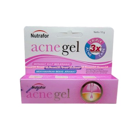 Nutrafor Acne Gel Triple 10gr Gel Obat Jerawat Nutra for Natrafor Pimple Jel Gel