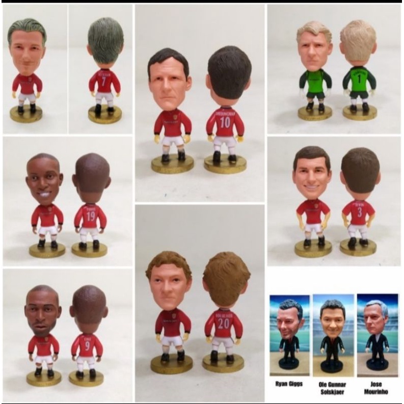 Minifigure Soccerwe MU / Miniatur Pemain Bola M.United / Figure Pemain Bola Man United Ronaldo Rashford Sir Alex Juan Mata