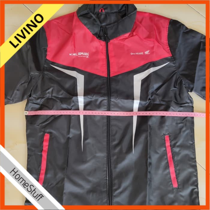 Honda Jaket ORI NEW Jaket Motor Honda Ori AHM Bahan Parasut Motor Safety Riding NEW MOTIF