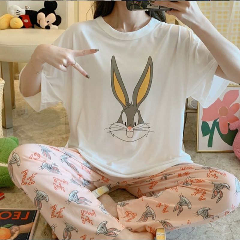 DARBOSS FASHION - IMPORT SET CP BUNNY - SETELAN PIYAMA