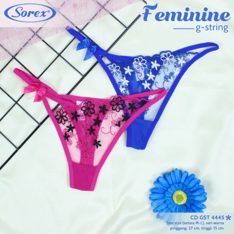 Sorex Feminine g-string GST 4445 celana dalam wanita M-L