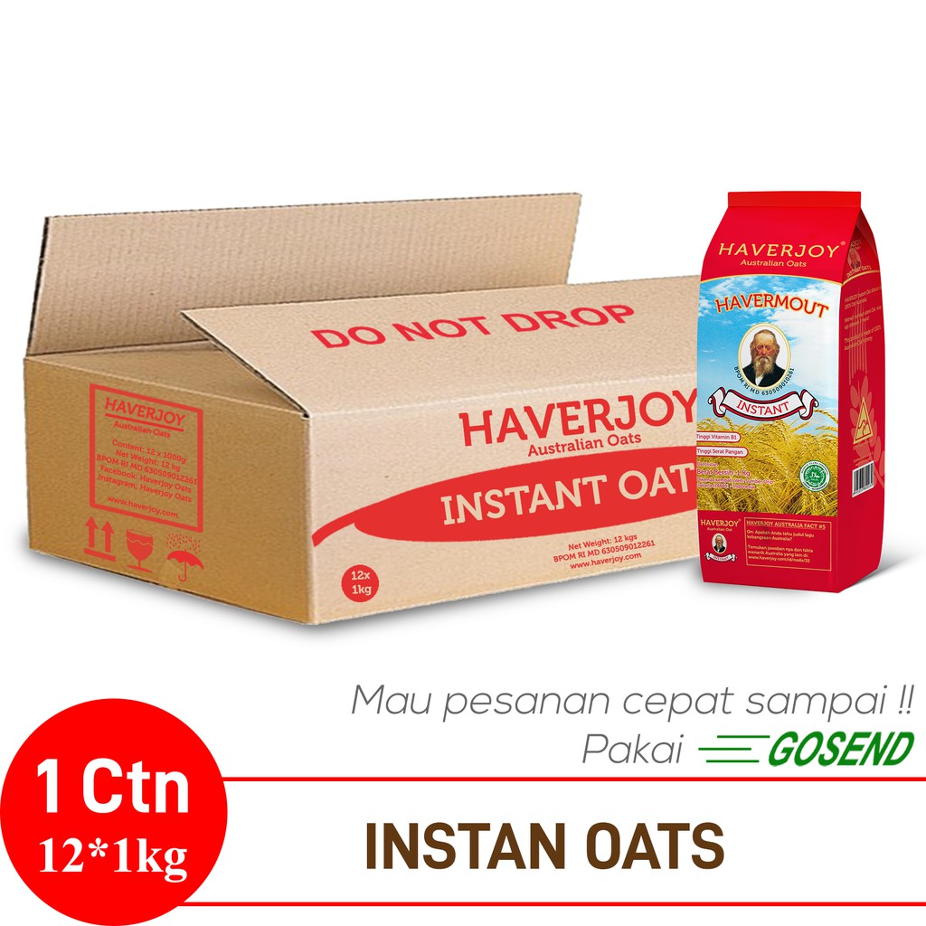 

Haverjoy Instant oats 1 kg 1 Ctn