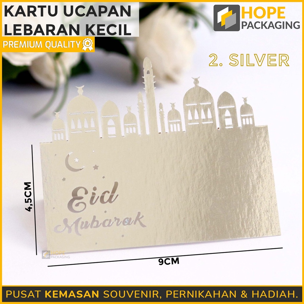 [ 5 pcs ] Hang Tag Kartu Ucapan Hari Raya lebaran / idul Fitri 3 warna gift card