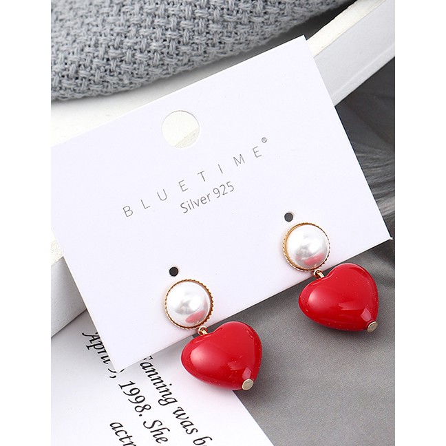 LRC Anting Tusuk Fashion Silver Plated Gold Circle Cutout Earrings Y62320