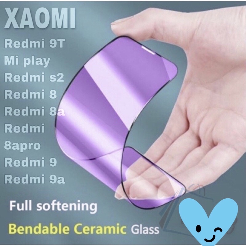 TEMPERED GLASS CERAMIC FILM BLUE RAY REDMI 9T-MI PLAY-REDMI S2-REDMI 8-REDMI 8A-8APRO-REDMI9-REDMI9A