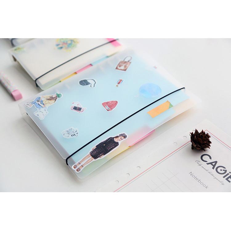 Cover Binder Buku Catatan Jurnal Harian Notebook Spiral Ring Ukuran A7 - PHANTACI Seri ZB041