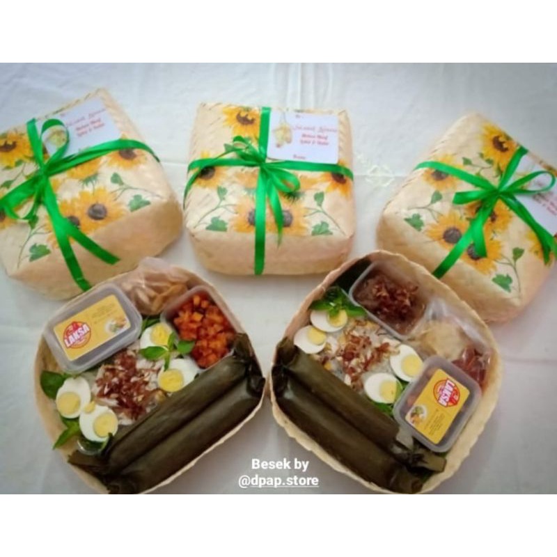 

[ Halodul ] Hampers Besek Decoupage/Besek Hias/Besek Bunga | besek bambu hampers lebaran