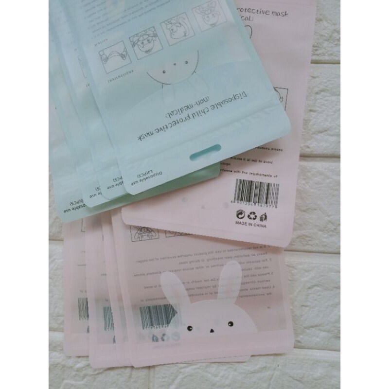 Plastik Masker Ziplock Karakter/Tempat masker motif harga perpcs