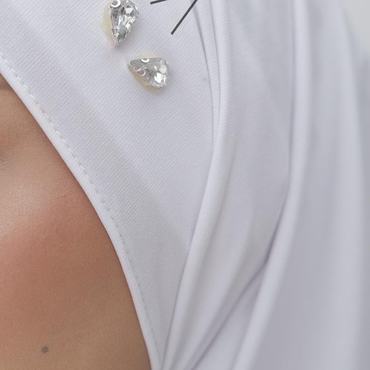 ✵ Pashmina Instant New Normal NUNA - Winonamodest. Pashmina Jersey dengan inner lubang telinga ➨