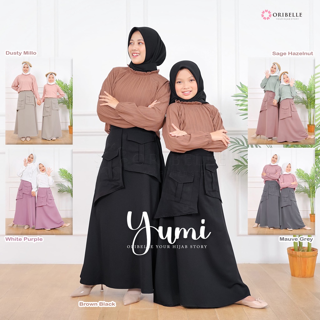 YUMI BY ORIBELLE / setelan rok ibu dan anak remaja