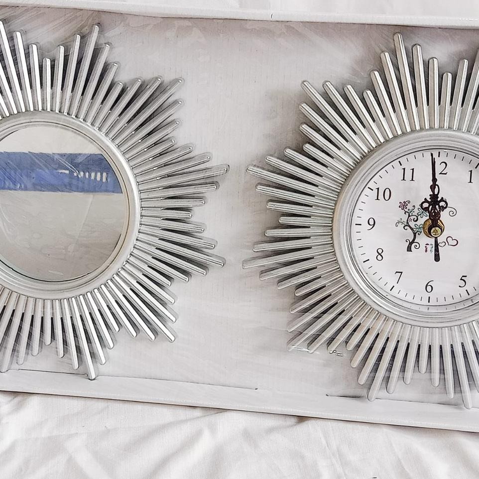 Diskon Promo DLY BAITII CERMIN JAM INFORMA | WALL DECOR SET AESTHETHIC MEWAH EUROPEAN STYLE ISI 3 |