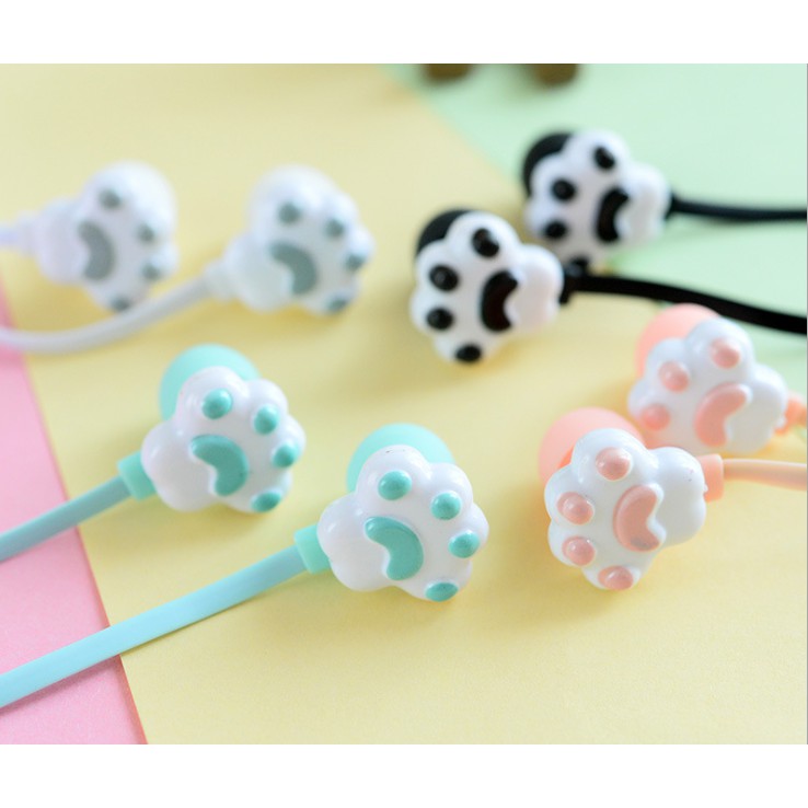 [M-133] Headset Earphone Karakter CAT PAW / KAKI KUCING / Earphone Bentuk TAPAK KAKI KUCING CAT CLAW