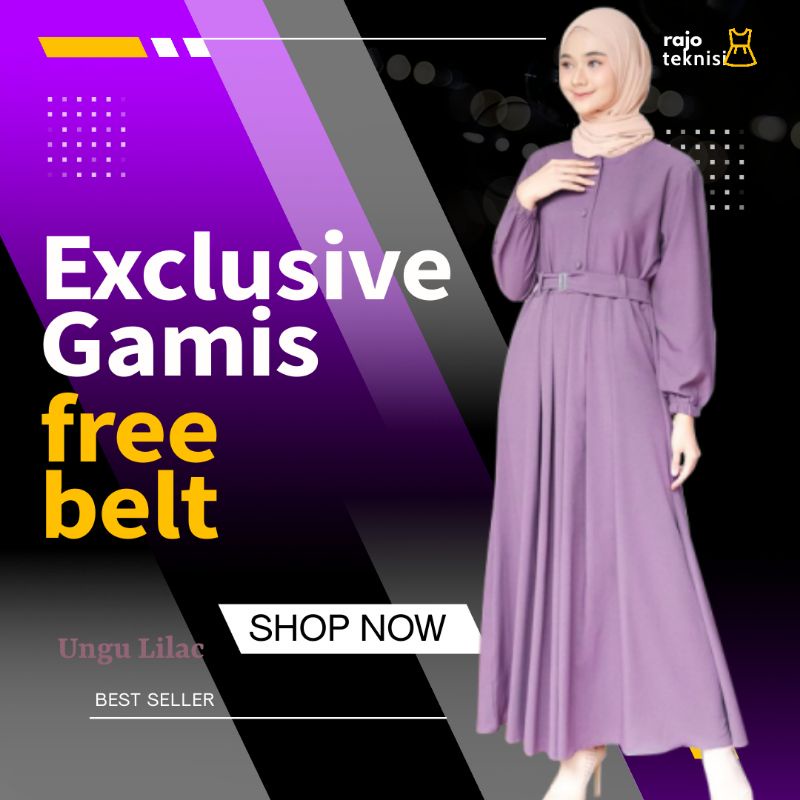 Baju gamis wanita polos gamis remaja kekinian