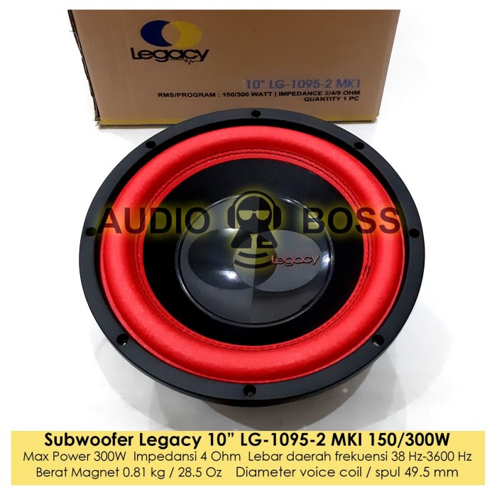 Speaker - Subwoofer Legacy 10 Inch Lg 1095-2 - Subwoofer Legacy 10" Lg 1095 Bass