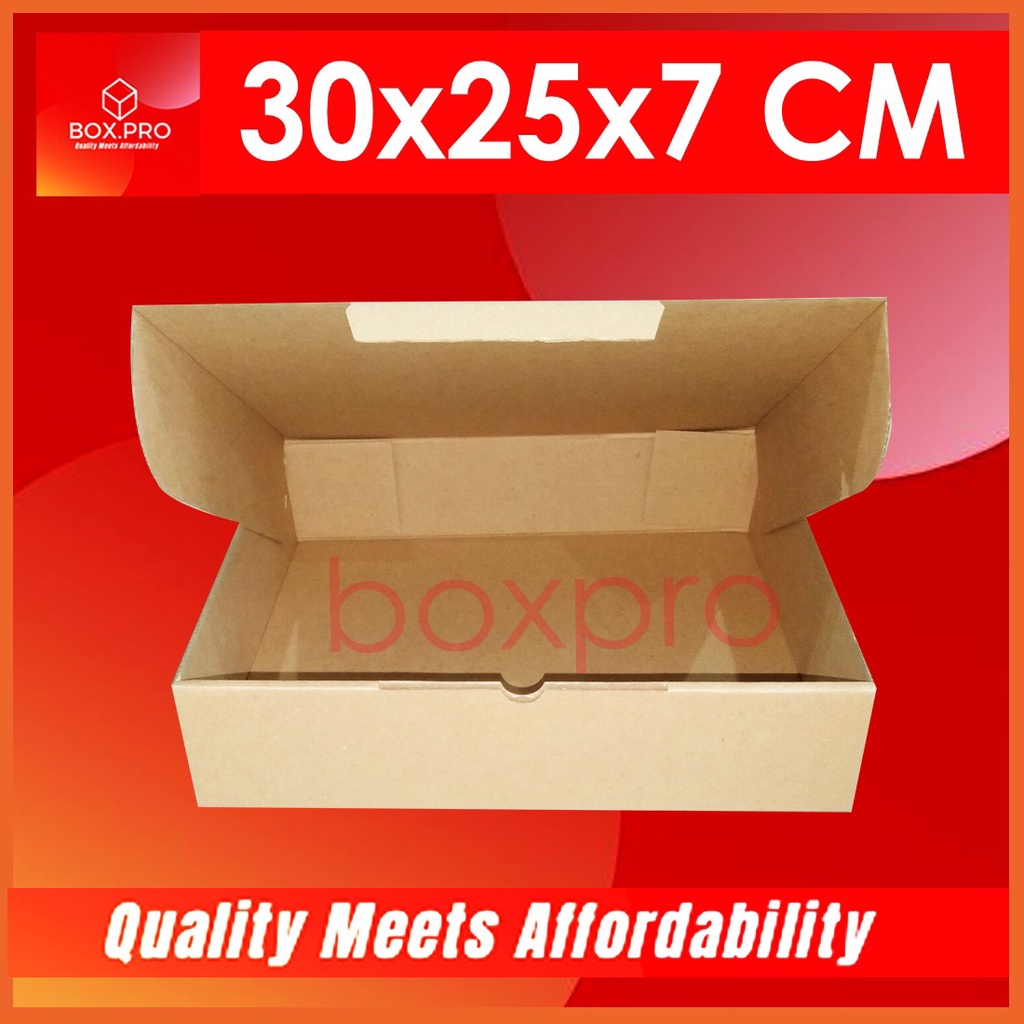 

Kardus Dus uk 30x25x7 cm (ECER) Die Cut Box Kotak Packing Aksesoris Baju Makanan Pizza Hijab Kue