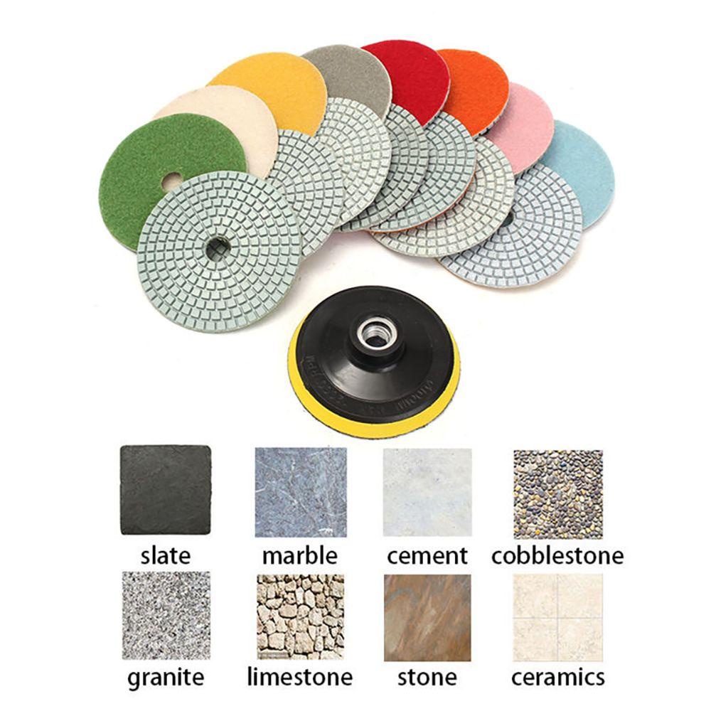 Populer Diamond Polishing Pads Kualitas Bagus Kit 16pcs Poles Marmer