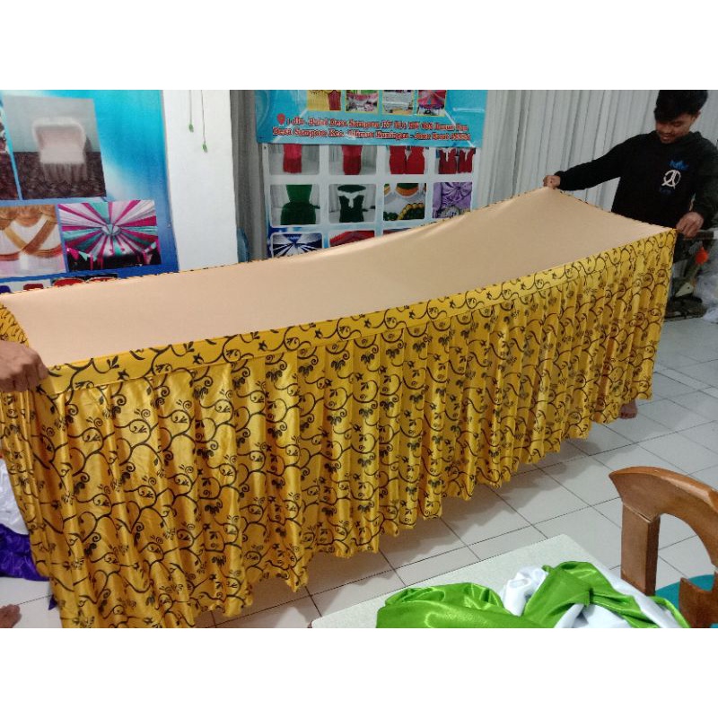 Cover Meja Batik / Taplak Meja Kotak Prasmanan / Cover Meja Kombinasi Kain Batik