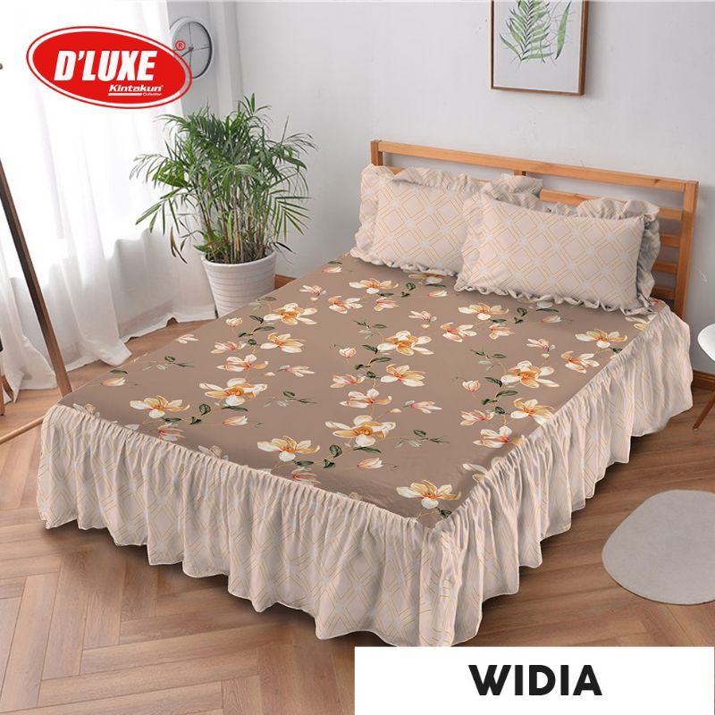 Kintakun Deluxe Sprei Widia 100/120/160/180/200x200 Single Queen King Bantal 4 Rumbai