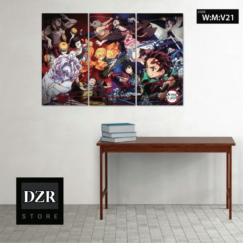 POSTER KAYU ANIME KIMETSU NO YAIBA | WALLDECOR | Shopee Indonesia