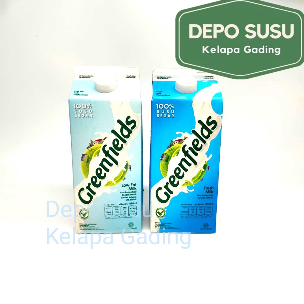 Jual Susu Greenfields Fresh Milk / Low fat 1.89L | Greenfield 1,89L ...