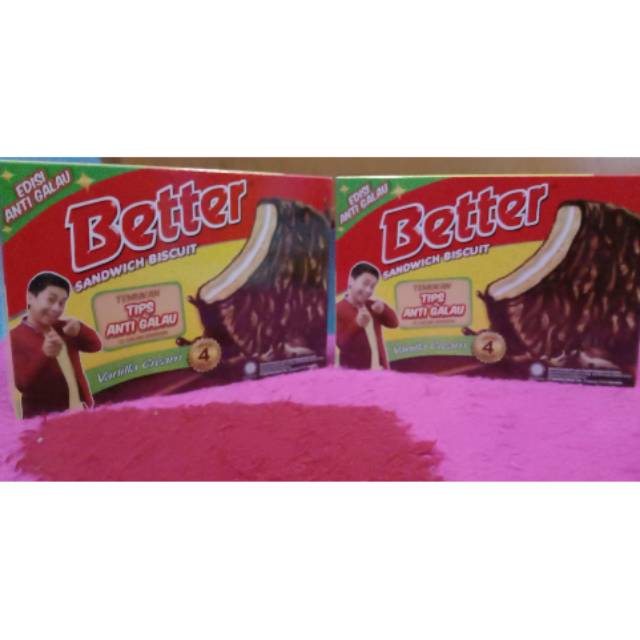 

Better Vanilla Tips Anti Galau 4 pcs - better vanilla cream - cemilan gurih - sandwich biscuit