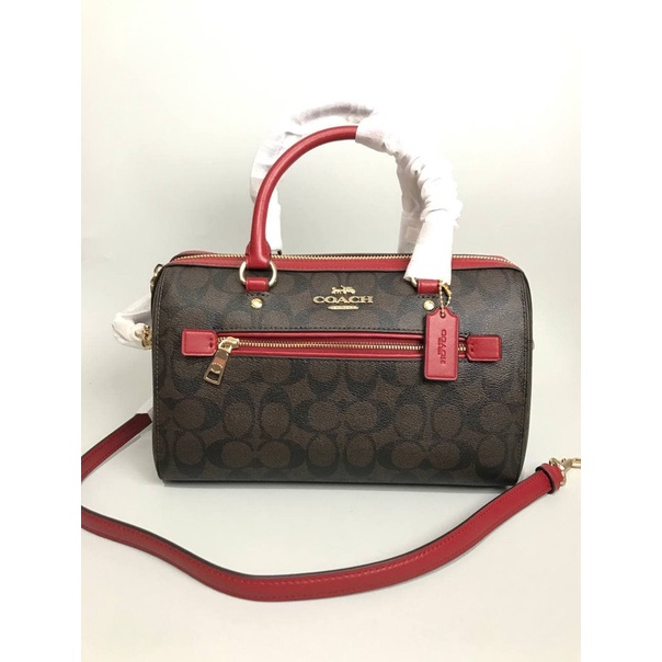 Tas Coach Rowan Satchel Signature Brown