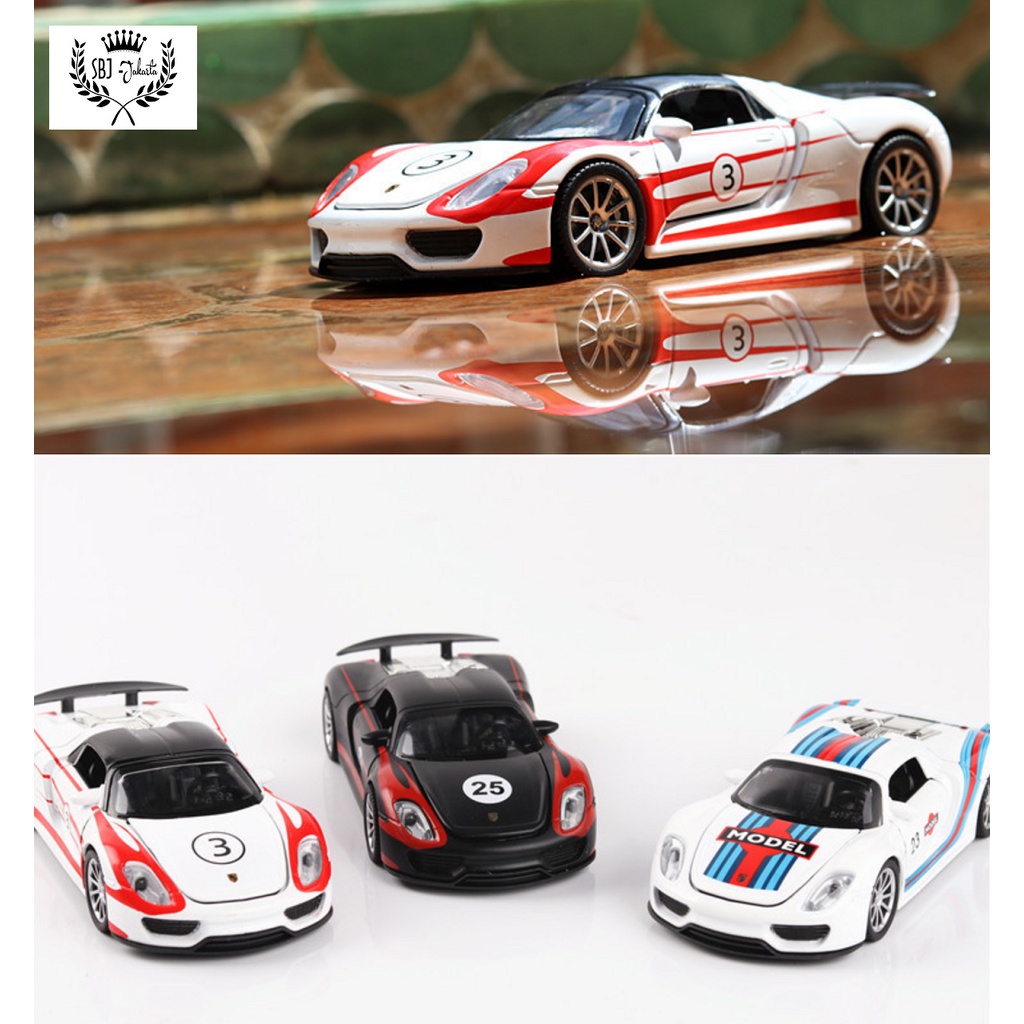 DIECAST MINIATUR MOBIL PORSCHE MARTINI RACING SKALA 1:32 METAL SERIES