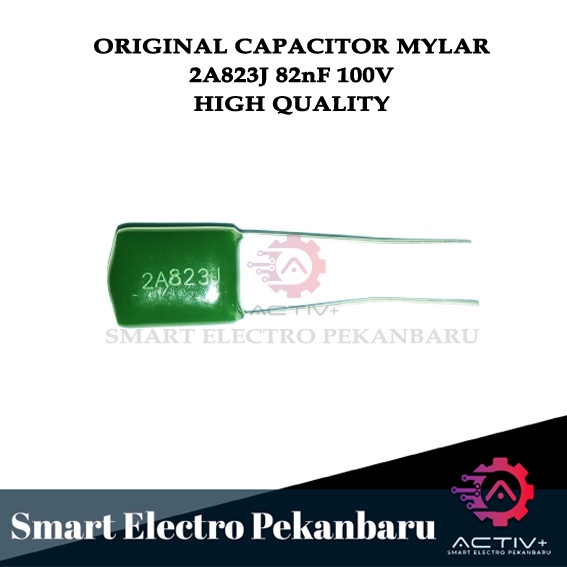 ORIGINAL 82nF 100V KAPASITOR MILAR 2A823J 823J 2A KAPASITOR MYLAR 823 100 V 82 nF 2A 823J 2A823J CAP