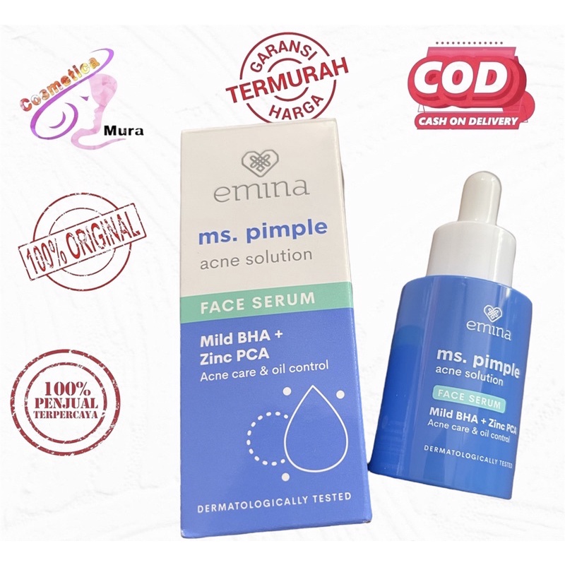 [ serum 30 ml ] NEW! Emina Ms Pimple Acne Solution Face Serum 30 ml - serum wajah emina ms pimple khusus acne