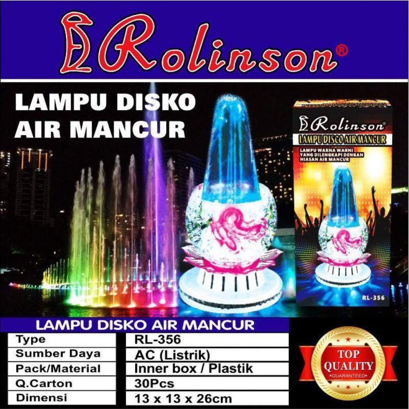 Lampu Disco Air Mancur RL-356 colok listrik AC 220V ROLINSON