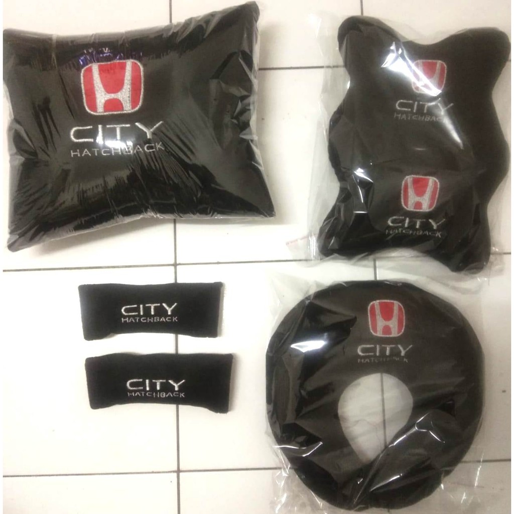 Honda City Hatchback Aksesoris Interior Bantal Mobil Headrest 4 in 1