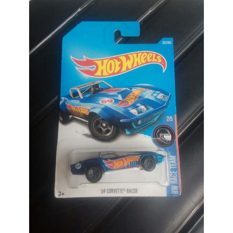 hotwheels 69 CORVETTE RACER biru HW RACE TEAM