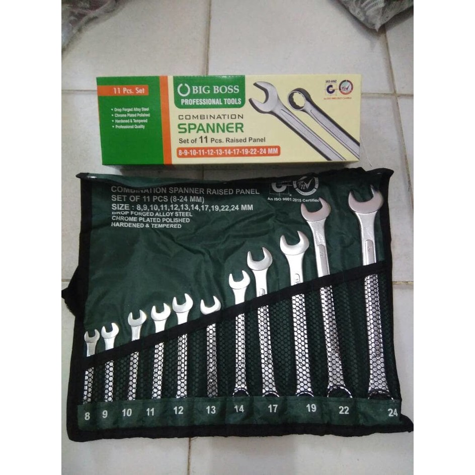 Jual Kunci Ring pas set 11 pcs 8 - 24 mm Indonesia|Shopee Indonesia