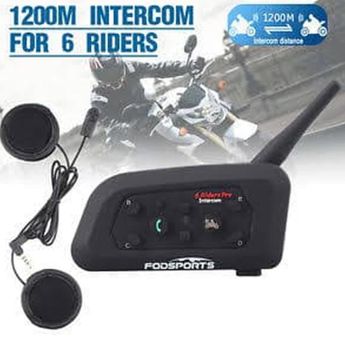Bluetooth Intercom V6 6-riders 1200M for helmet