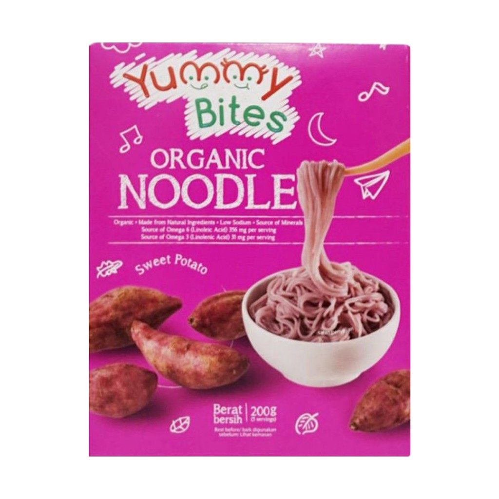 Yummy Bites Organic Noodle Sweet Potato Mi Organik Ubi Manis 200g