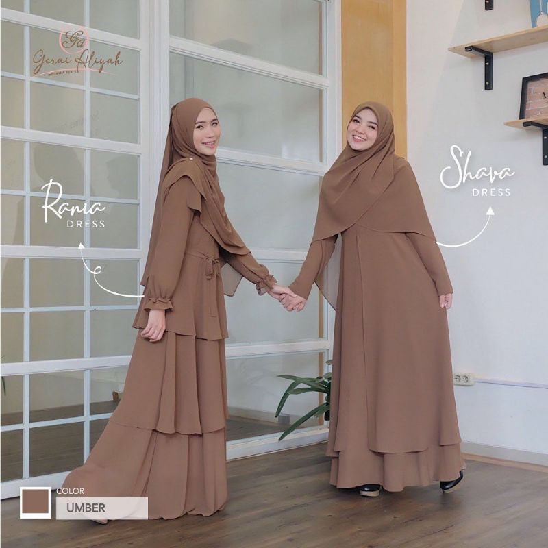 RANIA SHAVA DRESS BY GERAI ALIYAH