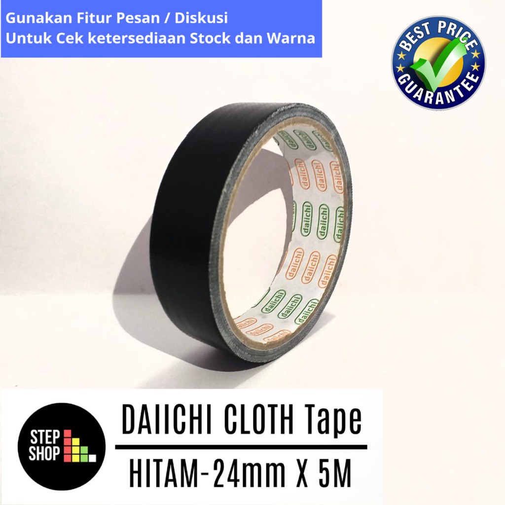 

DAIICHI CLOTH Tape - LAKBAN KAIN - LAKBAN JILID - 24mm X 5M HITAM
