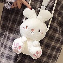 Tas Selempang Rabbit Wanita Import Fashion Korea / Tas Selempang Bulu Boneka RABBIT GEMOY Imut Lucu Gemes Unik Fashion Korea