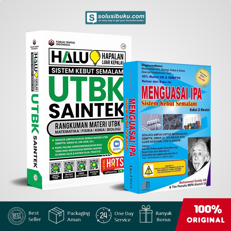 Buku Menguasai IPA Sistem Kebut Semalam Edisi 2 (SKS IPA) & Paket Buku Halu UTBK Saintek Gema Media-2