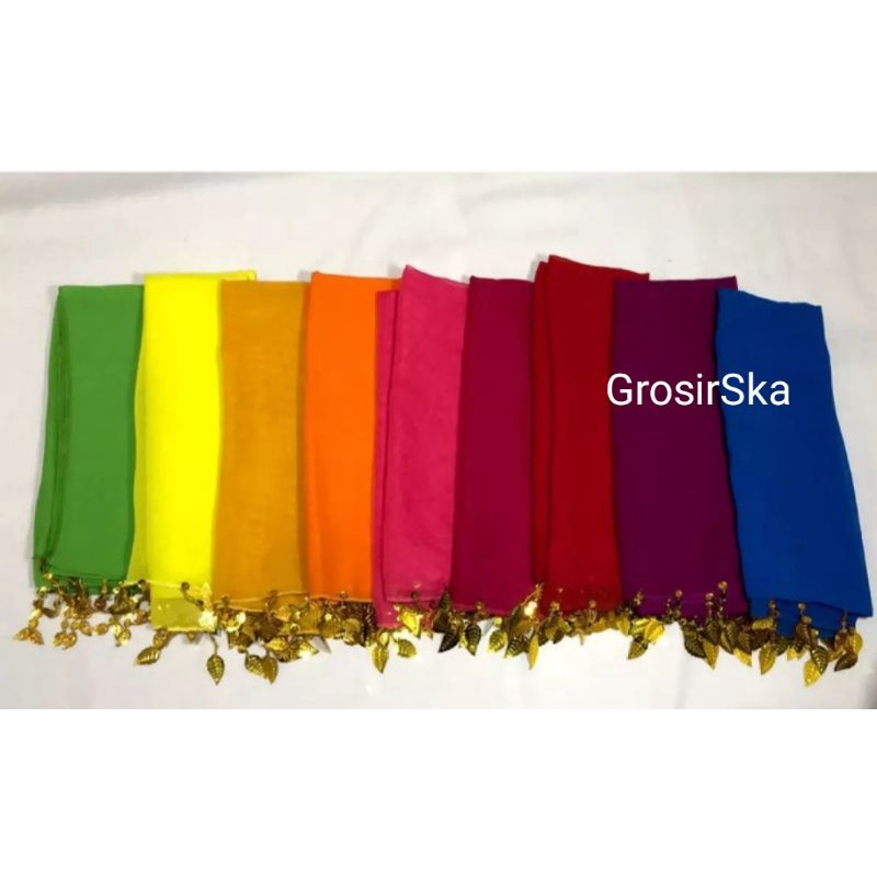 Selendang Gombyok Anak Grosiran 10 Pcs - Sampur Sifon Anak