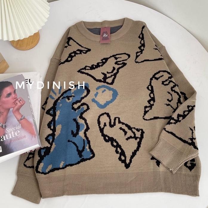 Dino Oversize Sweater Rajut Terbaru