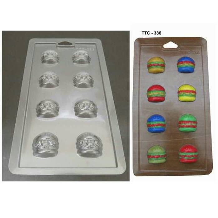 Grosir Cetakan Coklat Mika TTC- Burger Murah