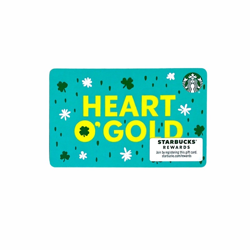 Heart O' Gold Starbucks Card Paper 2021 Kartu US St. Patrick's Day