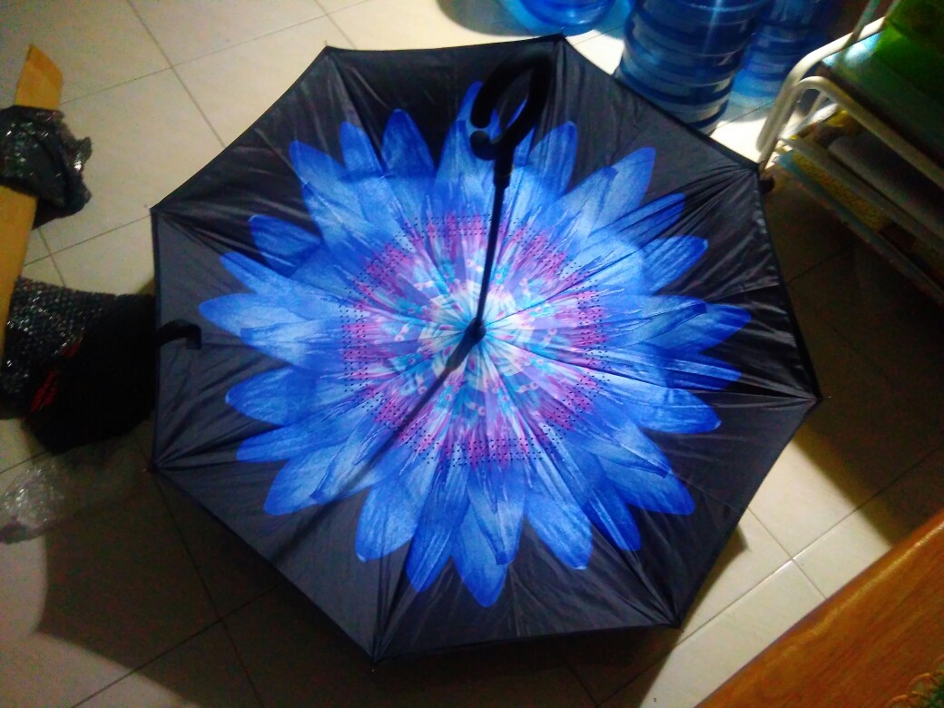 J536 Payung Terbalik Gagang C Reverse Umbrella / Kazbrella