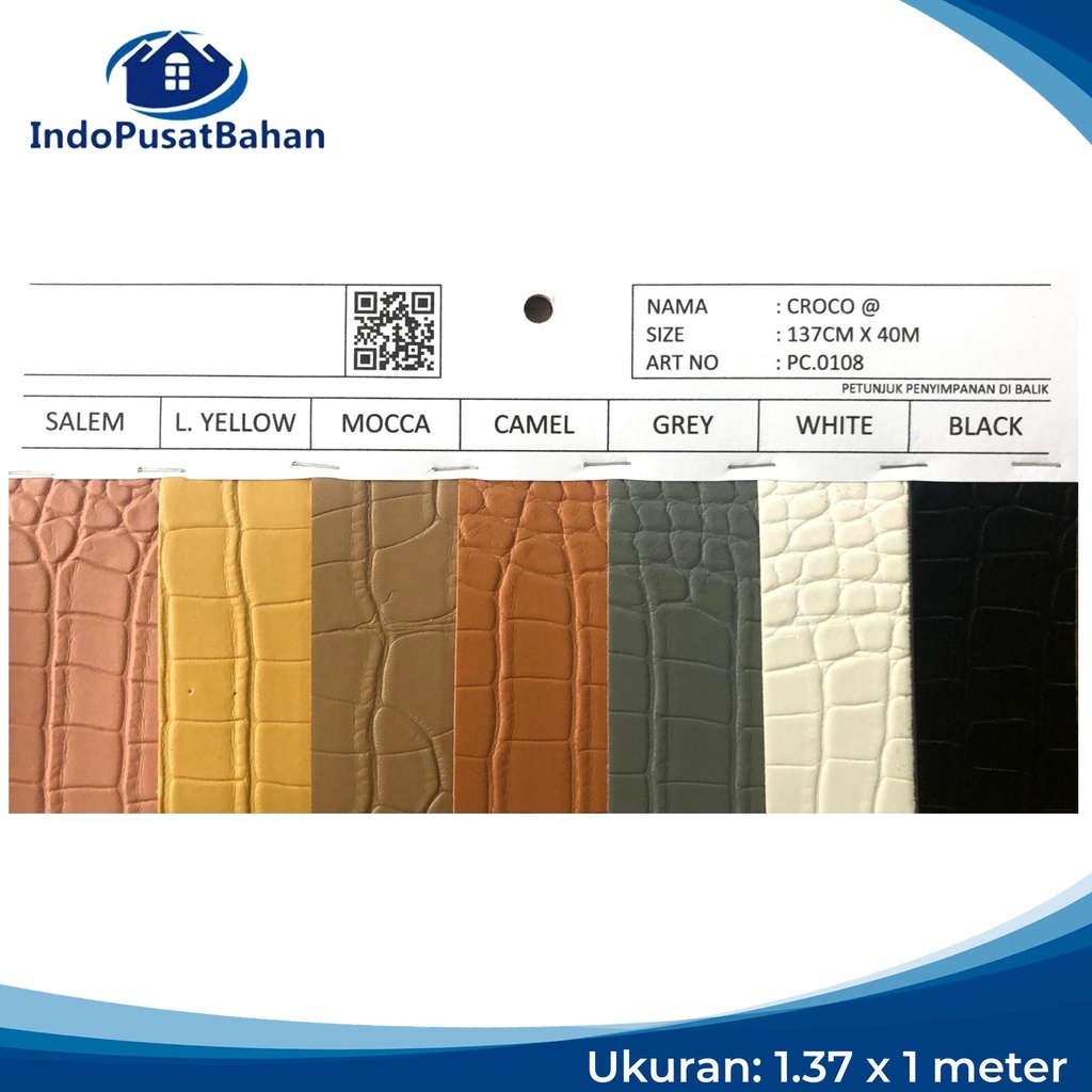 Kulit Sintetis / Kain Oscar (1.37m x 1m) - Croco / Motif Buaya