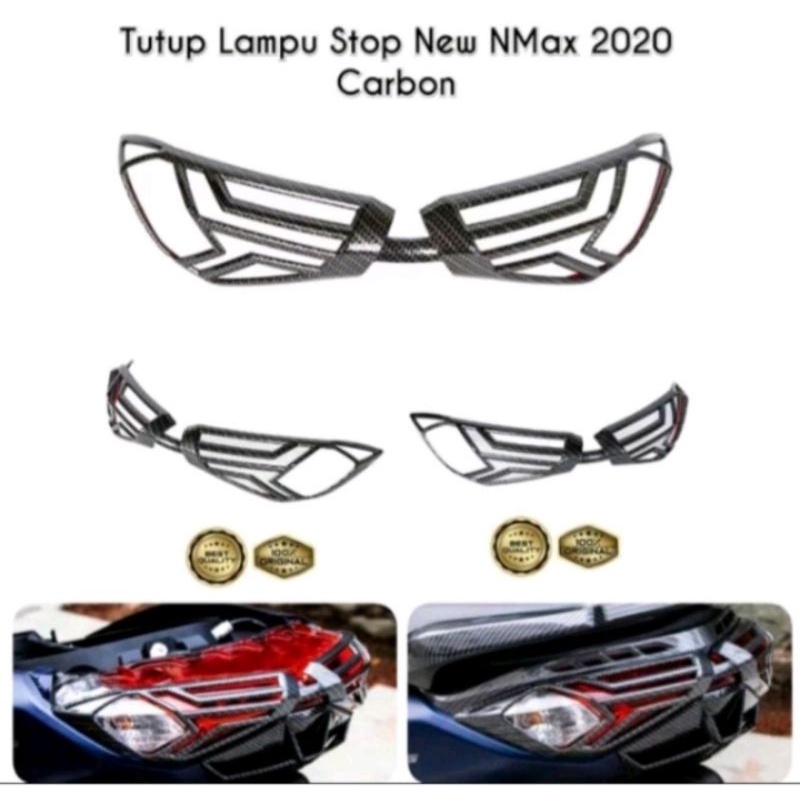 [ GMA NEMO ] TUTUP LAMPU STOP / LIST LAMPU STOP / COVER MIKA LAMPU STOP NMAX 2020 CARBON hk99