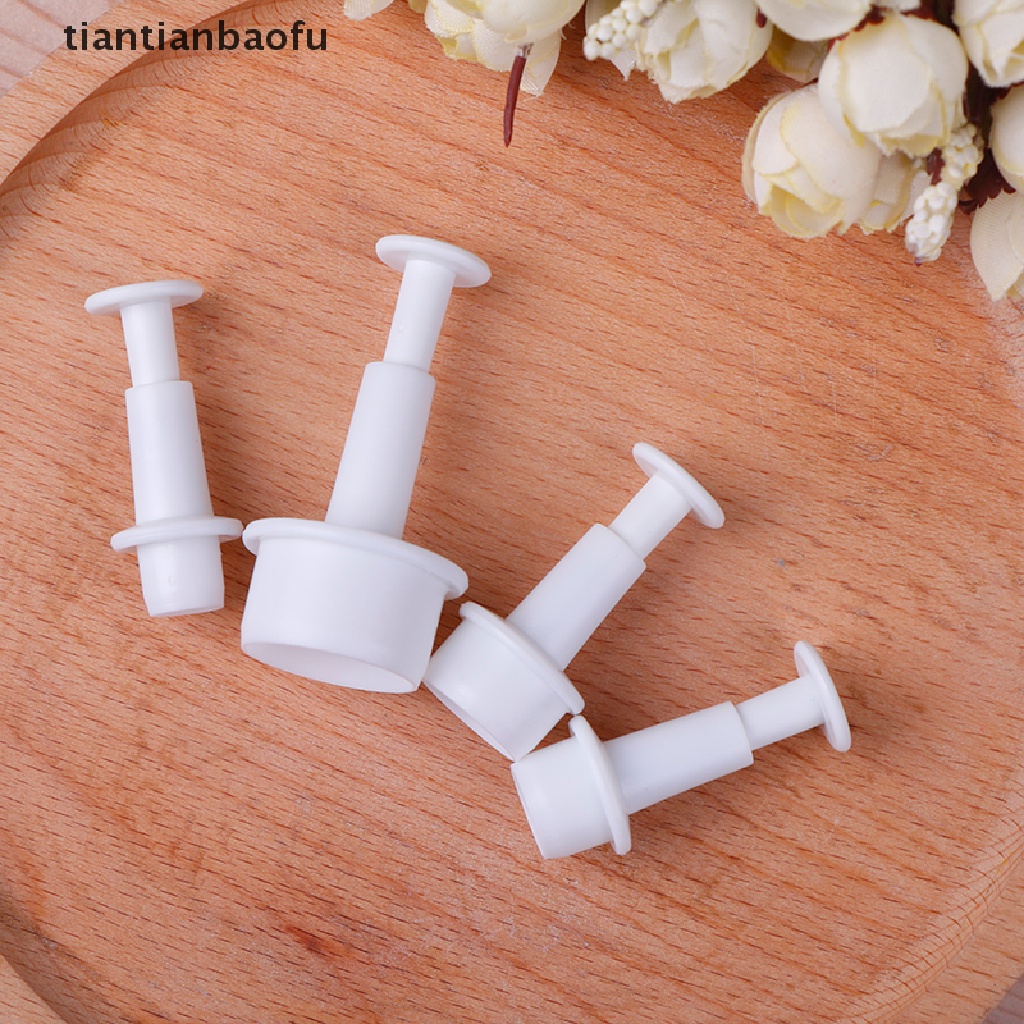 [tiantianbaofu] 4pcs Round Cookie Molds Cutter Fondant Cake Decorating Tools Kitchen Accessories Boutique