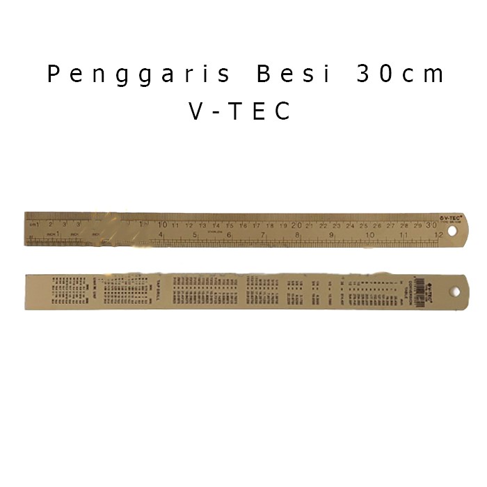 

Penggaris Besi 30cm V-Tec - Penggaris Besi V-Tec 30cm