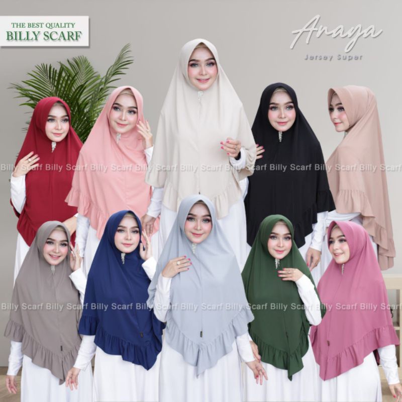 Hijab Bergo Instant Daily Anaya Original Billy Scarf