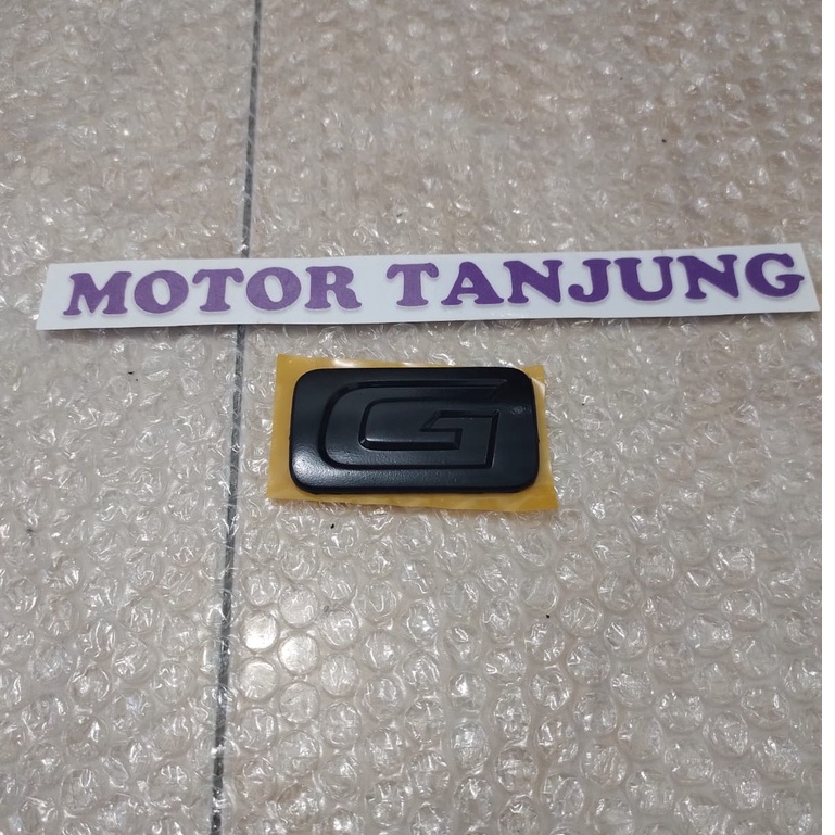 EMBLEM TIPE G VIOS CAMRI hitam doff hitam glossy